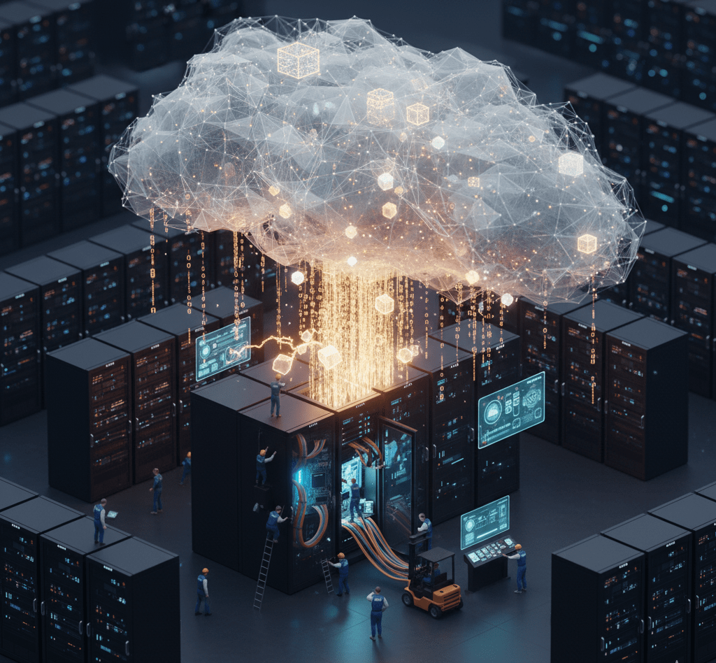 Ilustração da solução de Cloud Hosting