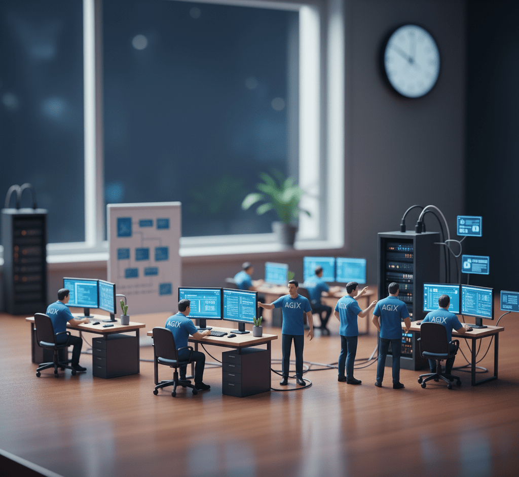 Ilustração da solução de Help Desk Gerenciado